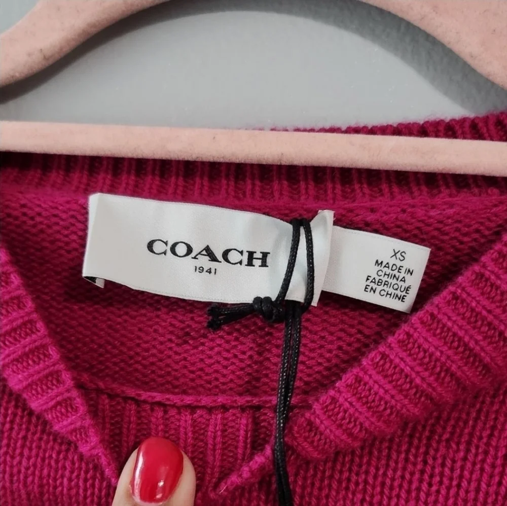 NWT Coach Pink Dinosaur Crew Neck - Picture 4 of 4